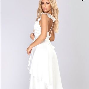 White midi dress